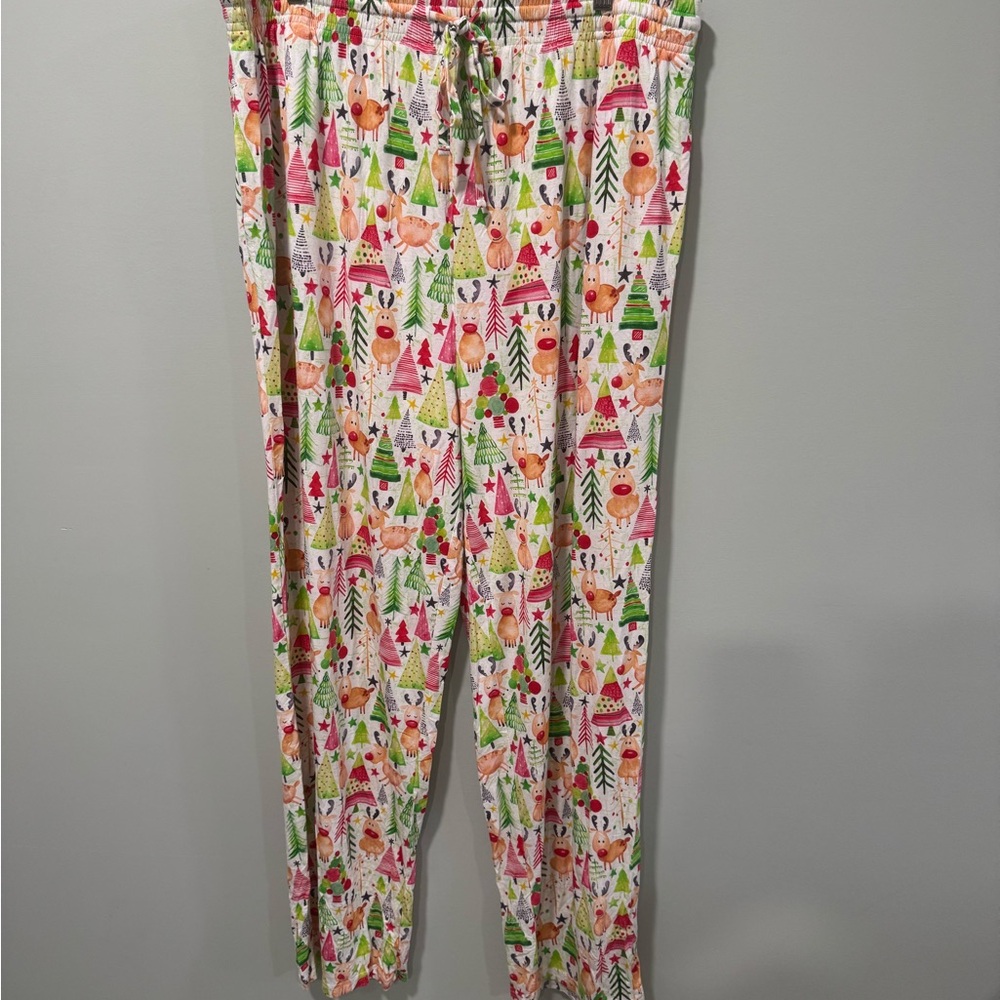 Birdie Bean Festive Christmas Print Pajama Pants 3XL